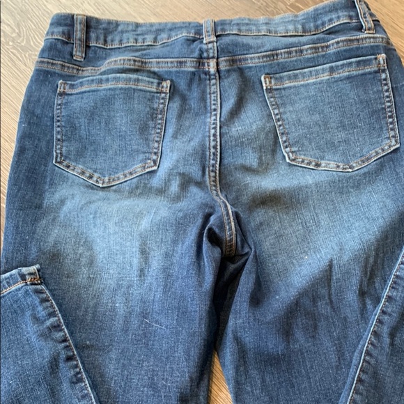 Cleo Blue Straight Leg Jeans with Faded Wash - Picture 3 of 4